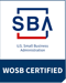 The letters S, B and A in an outline of a blue and red box