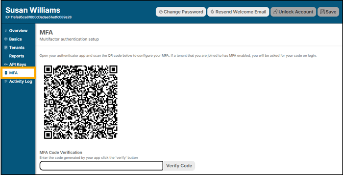 A screenshot of EventBuilder software showing MFA image