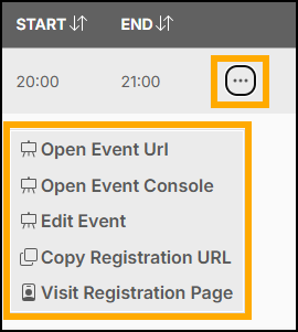 A screenshot of EventBuilder software