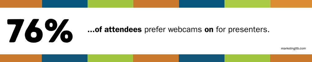 76% of attendees prefer webcams on for presenters.