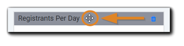 Screenshot: Widget bar with four-sided arrow highlighted for moving a widget.