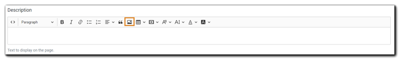 Screenshot: Listing and Search Page Description HTML Editor.