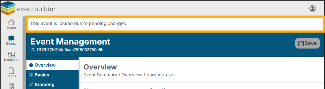 A screenshot of EventBuilder software
