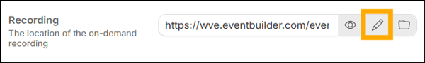 A screenshot of EventBuilder software