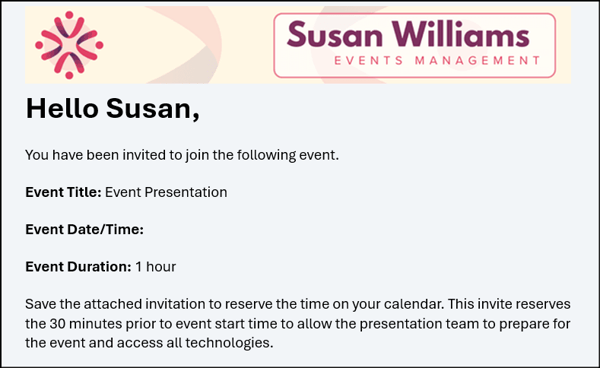 A screenshot of EventBuilder software