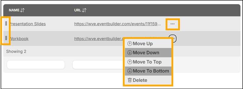A screenshot of EventBuilder software