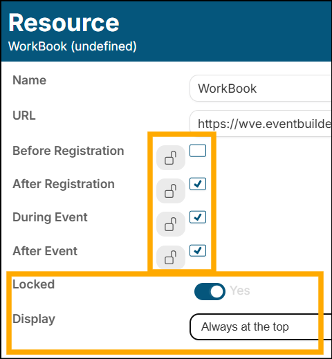 A screenshot of EventBuilder software