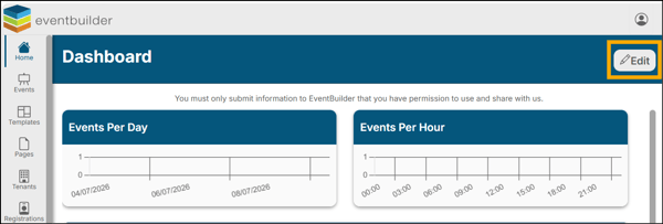 A screenshot of EventBuilder software