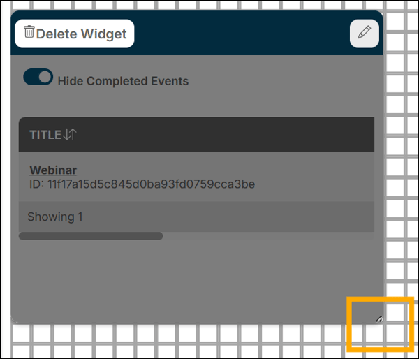 A screenshot of EventBuilder software