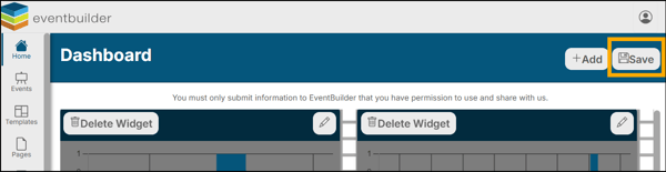 A screenshot of EventBuilder software