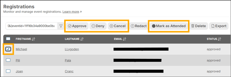 A screenshot of EventBuilder software