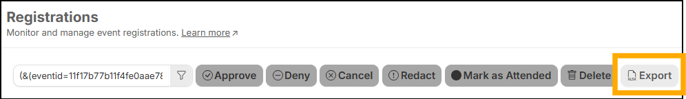A screenshot of EventBuilder software