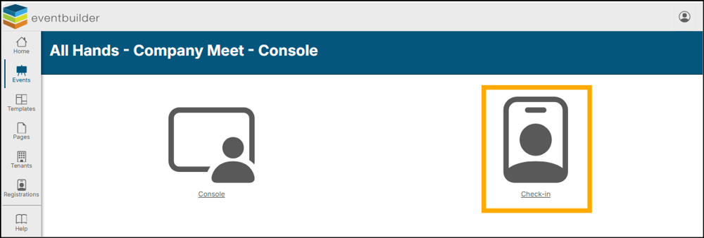 A screenshot of EventBuilder software