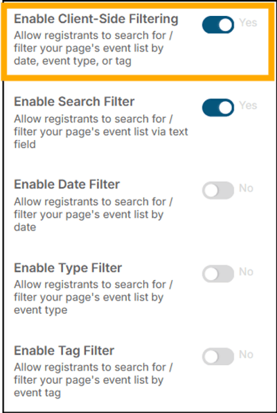 A screenshot of EventBuilder software