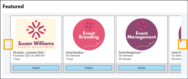 A screenshot of EventBuilder software