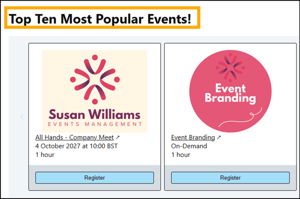 A screenshot of EventBuilder software