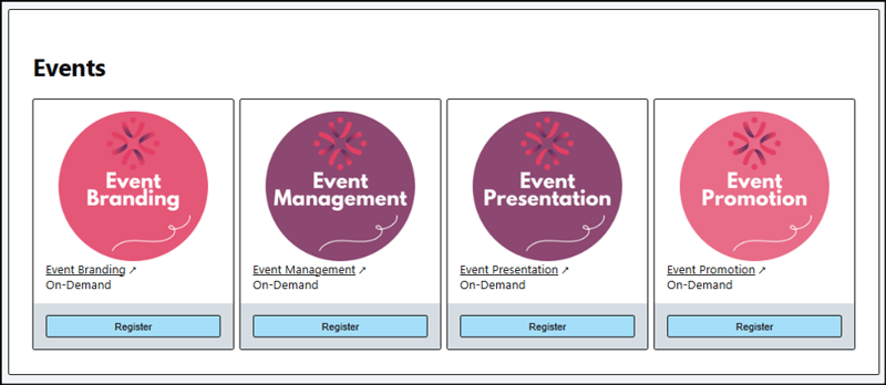 A screenshot of EventBuilder software