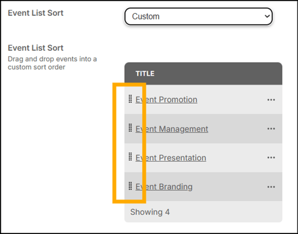 A screenshot of EventBuilder software