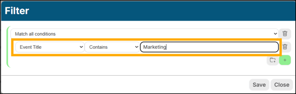 A screenshot of EventBuilder software