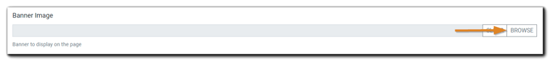 Screenshot: Banner Image field with 'Browse' button highlighted.