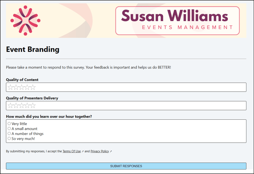 A screenshot of EventBuilder software