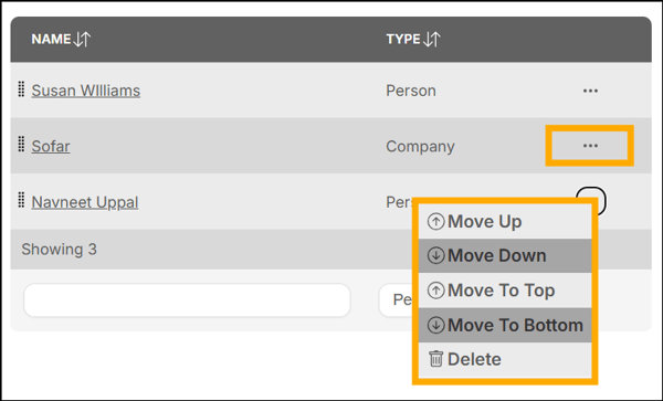 A screenshot of EventBuilder software