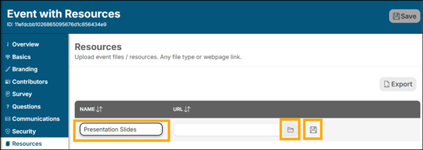 A screenshot of EventBuilder software