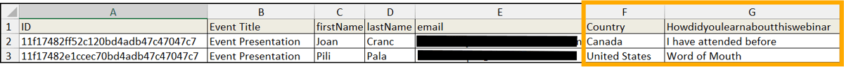 A screenshot of EventBuilder reporting