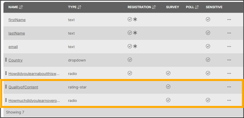 A screenshot of EventBuilder software