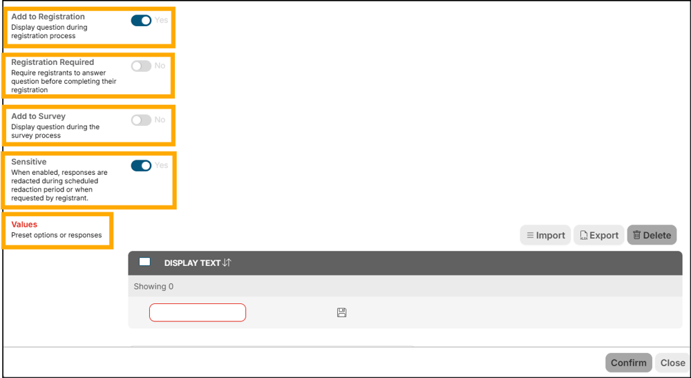 A screenshot of EventBuilder software