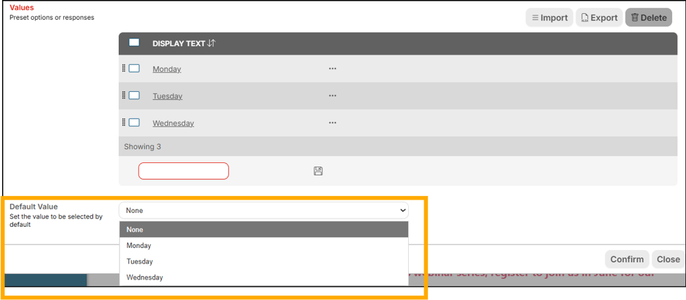 A screenshot of EventBuilder software