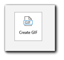 Screenshot: PowerPoint's Create GIF button.