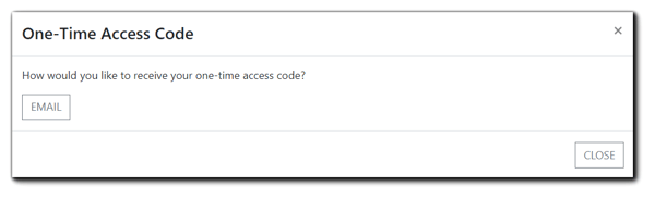 Screenshot: One-Time Access Code for 2-Factor Authentication. Transcript: How would you like to receive your one-time access code? 
