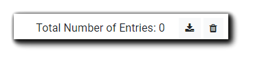 Screenshot: Allow/Denylist controls: Total Number of Entries, download list icon, trash icon.